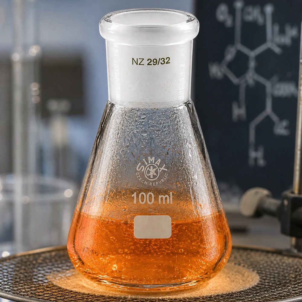 Erlenmeyer 100ml com junta esmerilada standard (29/32) Erlenmeyer 100ml com junta esmerilada standard (29/32)