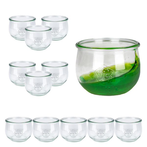 Conjunto de 12 frascos Weck 580ml frascos tulipa 1/2L