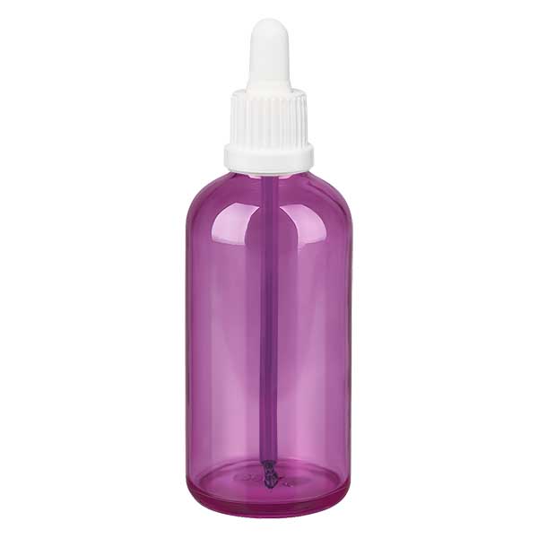 Frasco de 100 ml para pipetas com tampa de rosca branca Originality PurpleLine UT18/100