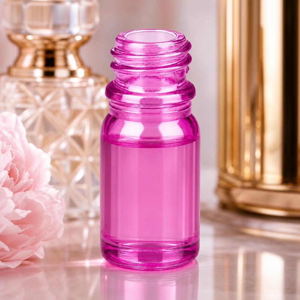 Frasco de farmácia compacto de 5 ml PurpleLine UT18/5 com rosca UNiTWIST em violeta brilhante