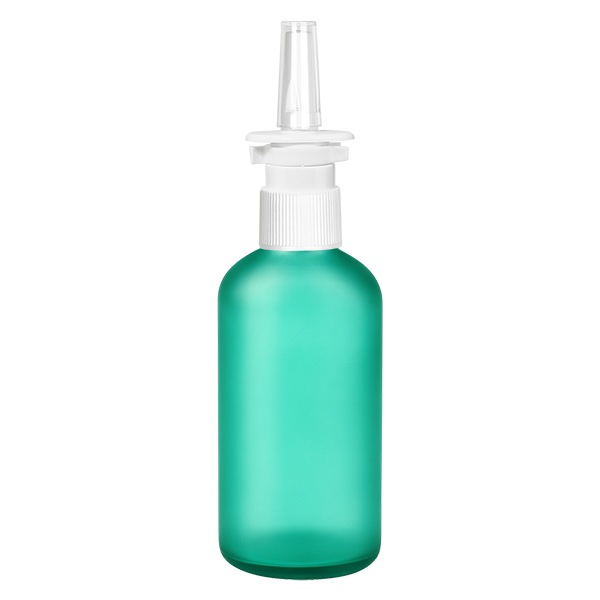 Frasco de spray nasal de 100 ml branco/transparente com fecho standard GreenLine UT18/100