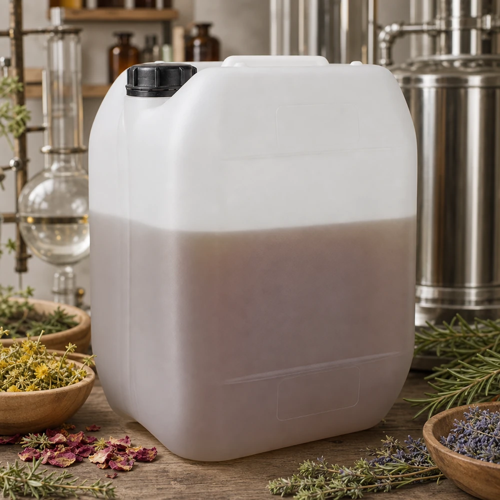 Bidão natural semitransparente de 10 L com certificação UN, para guardar flores secas e ervas aromáticas