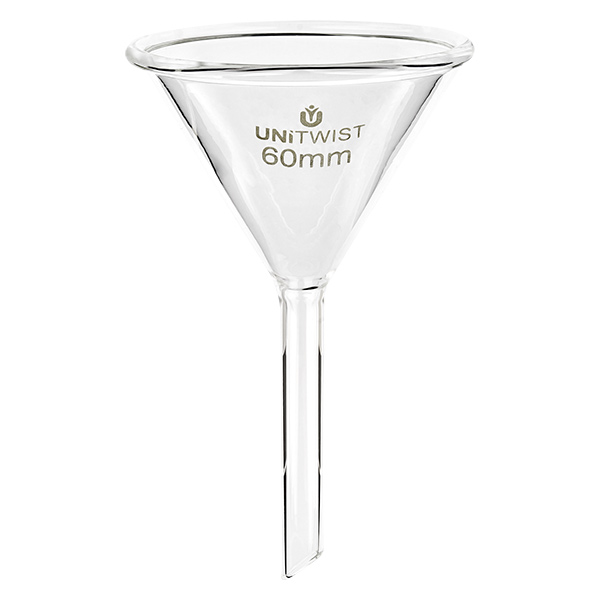 Funil de vidro ø60mm borosilicato UNiTWIST Funil de vidro ø60mm borosilicato UNiTWIST