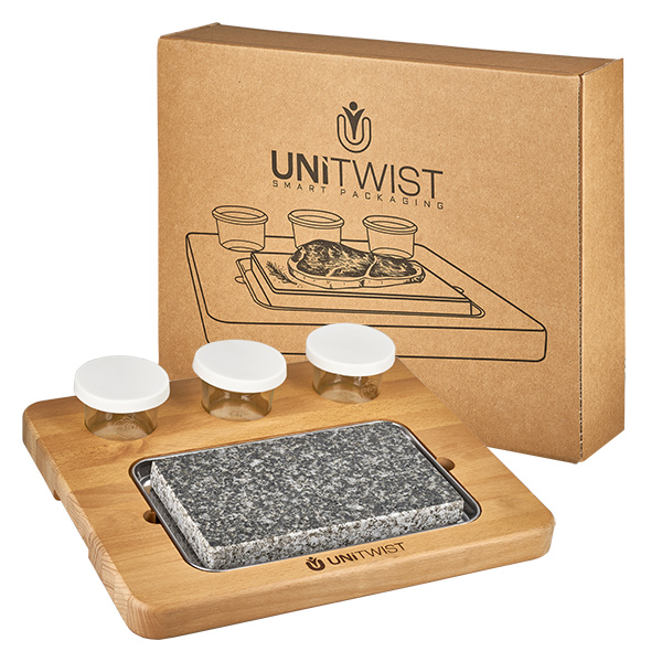 Conjunto de pedra para grelhar pedra quente L - interior e exterior