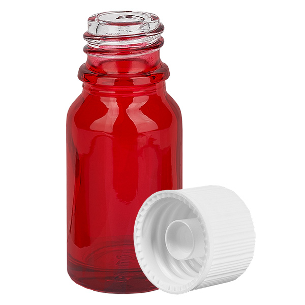 Frasco de 10 ml com tampa de rosca de 11 mm branco Standard RedLine UT18/10 Frasco de 10 ml com tampa de rosca de 11 mm branco Standard RedLine UT18/10