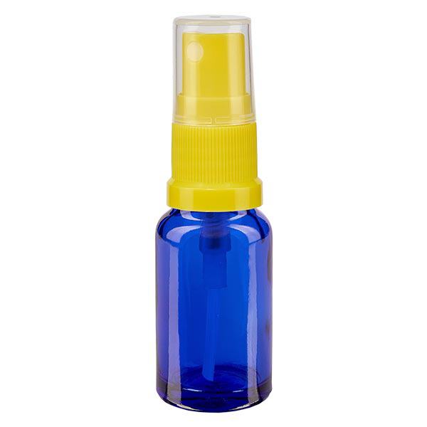 Frasco de farmácia azul 10ml spray top amarelo
