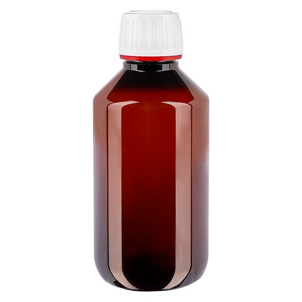 Frasco PET 200ml com tampa flip-top branca Frasco PET 200ml com tampa flip-top branca