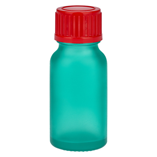 Frasco de 10ml com tampa de rosca de 11mm vermelha Standard GreenLine UT18/10