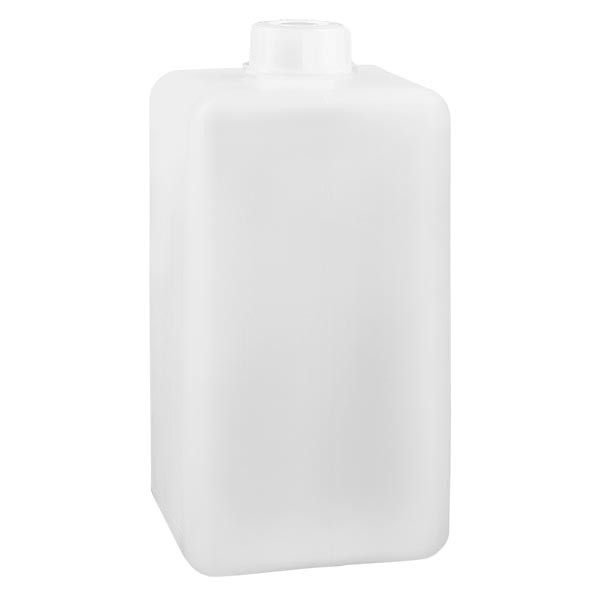 Frasco para produtos químicos 1500ml, gargalo estreito feito de PE-HD, cor natural Frasco para produtos químicos 1500ml, gargalo estreito feito de PE-HD, cor natural