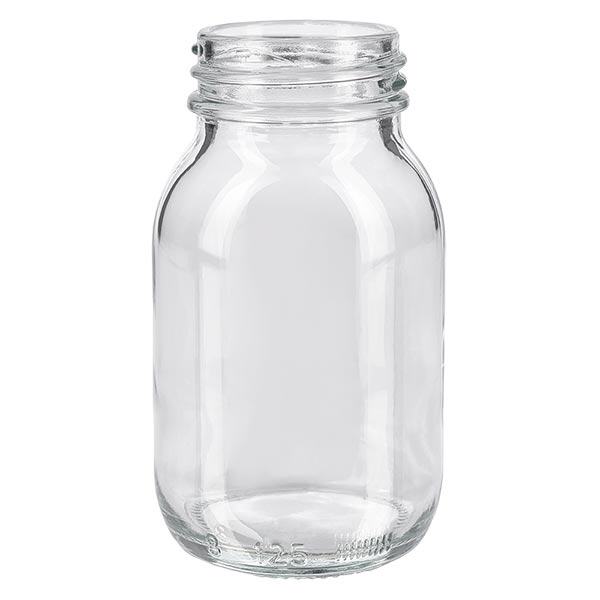 Garrafa de gargalo largo de 125 ml em vidro transparente