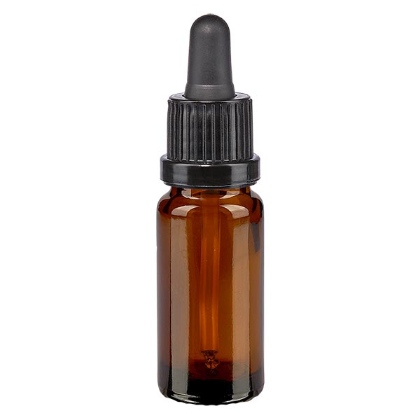 Frasco de farmácia castanho pipeta 10ml preto/preto OV Frasco de farmácia castanho pipeta 10ml preto/preto OV