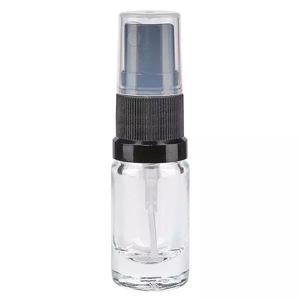 Frasco de farmácia transparente 5ml spray preto Frasco de farmácia transparente 5ml spray preto