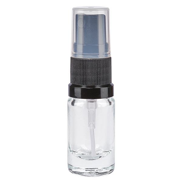 Frasco de farmácia transparente 5ml spray preto