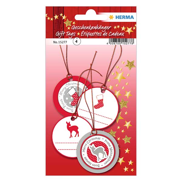 Pendente fulvo vermelho (4 peças) com purpurina 3D