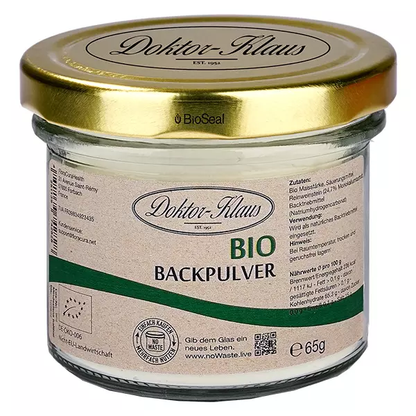 Fermento em pó orgânico 65g Doktor-Klaus noWaste