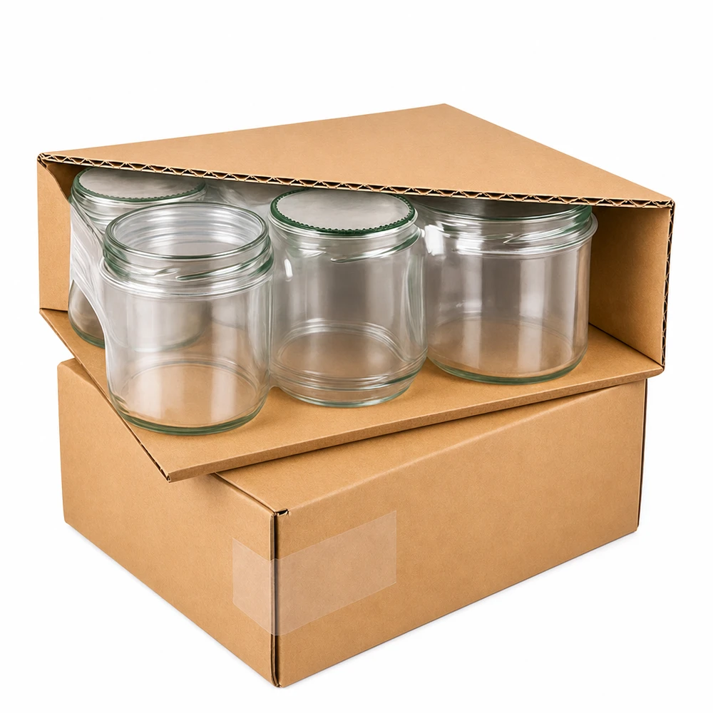 Jarro de 230 ml + tampa BasicSeal coração rosa Três frascos cilíndricos de 230 ml em embalagens de cartão para transporte, entrega segura dos frascos de conserva