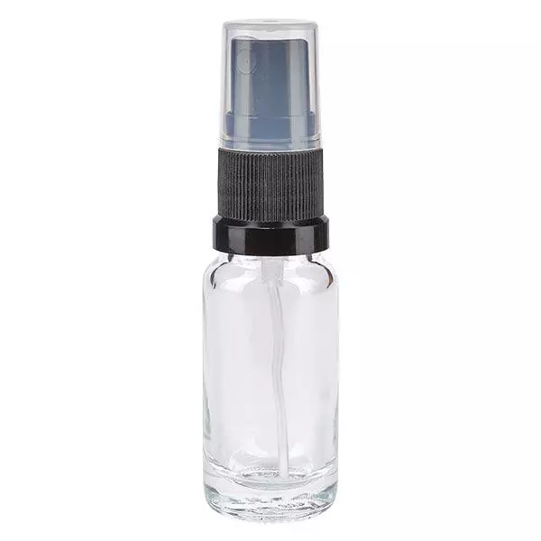 Frasco de farmácia transparente 10ml spray top preto Frasco de farmácia transparente 10ml spray top preto