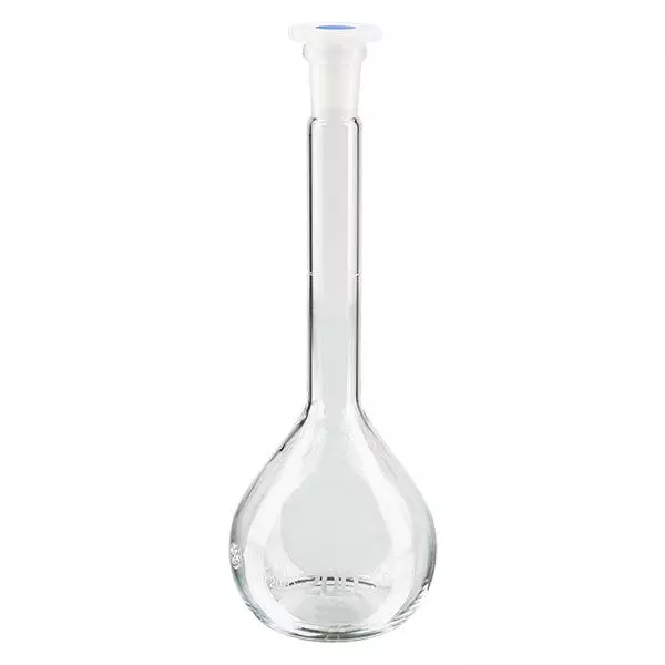 Balão volumétrico 200ml com junta esmerilada standard e rolha PEHD Balão volumétrico 200ml com junta esmerilada standard e rolha PEHD