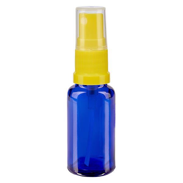 Frasco de farmácia azul 20ml spray top amarelo