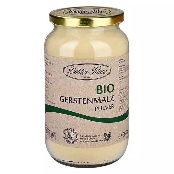 Pó de malte de cevada orgânico 660g Doktor-Klaus noWaste Pó de malte de cevada orgânico 660g Doktor-Klaus noWaste
