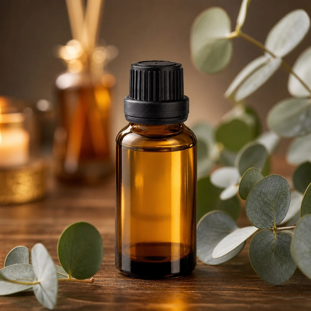 Frasco de farmácia castanho 20ml tampa de rosca preta com fecho inviolável Pequeno frasco de farmácia de vidro castanho de 20 ml com tampa de rosca preta para óleos essenciais