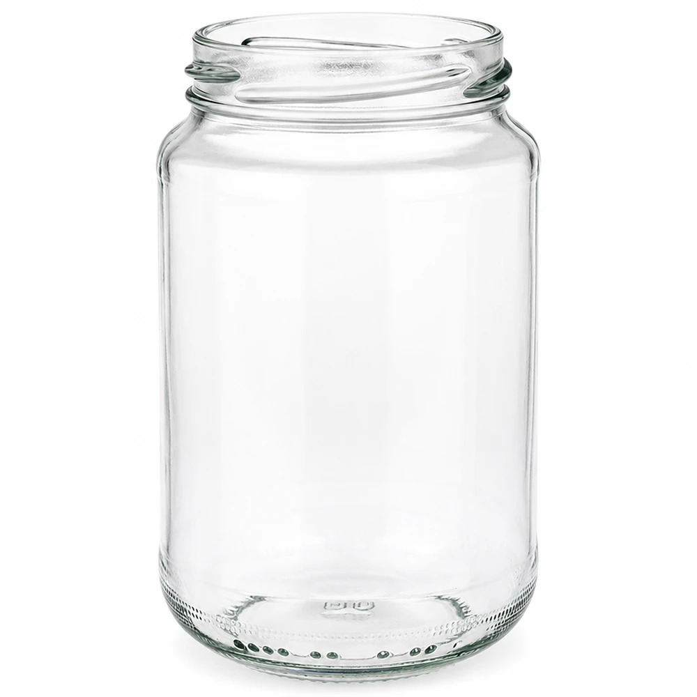 UNiTWIST Runda375 frasco redondo 375ml TO63 frasco de conserva vazio em vidro transparente com rosca para conservas