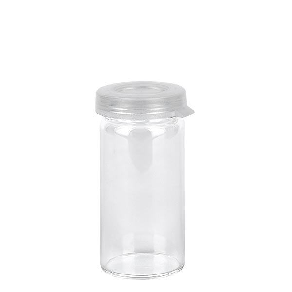 Frasco de mesa/rolo de 5ml transparente com tampa de encaixe Frasco de mesa/rolo de 5ml transparente com tampa de encaixe
