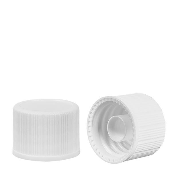 Tampa de rosca branca 18mm standard