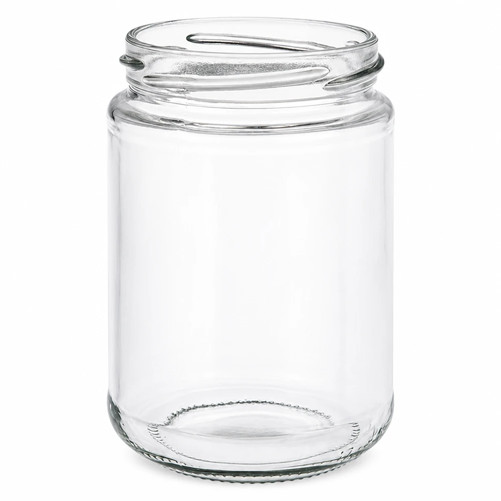 UNiTWIST Runda390 frasco redondo 390ml TO70 rosca frasco de conserva vazio transparente sem tampa