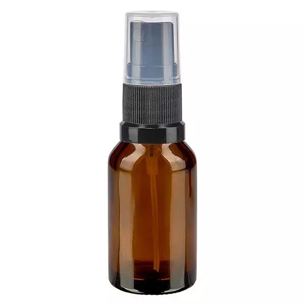 Frasco de farmácia castanho 15ml spray acessório preto Frasco de farmácia castanho 15ml spray acessório preto