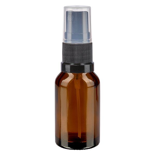 Frasco de farmácia castanho 15ml spray acessório preto Frasco de farmácia castanho 15ml spray acessório preto