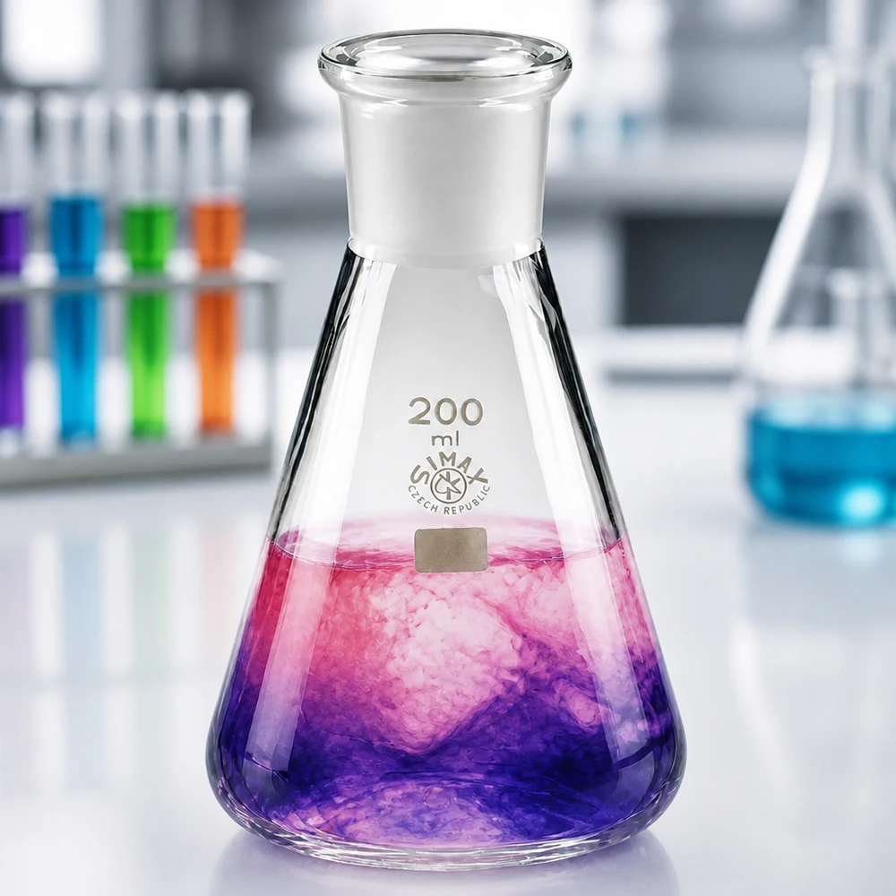Erlenmeyer 200ml com junta rectificada standard (29/32)