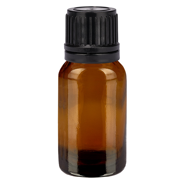 Frasco de 10ml 11mm tampa de rosca preta inviolável BrownLine UT18/10