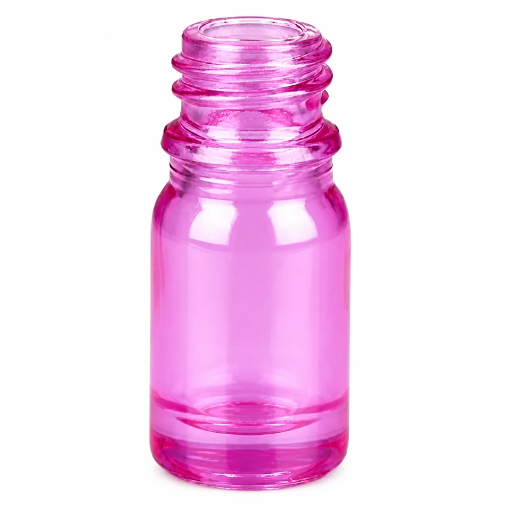 Frasco de spray nasal de 5ml branco/transparente standard PurpleLine UT18/5 Frasco pequeno de plástico violeta de 5 ml com rosca UT18/5 para sprays e gotas nasais