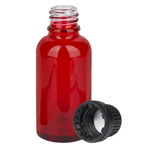 Frasco de 30 ml com tampa de rosca de 11 mm preto RedLine UT18/30 Frasco de 30 ml com tampa de rosca de 11 mm preto RedLine UT18/30