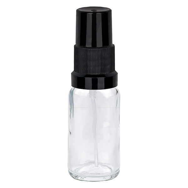 Frasco spray preto de 20 ml com fecho standard ClearLine UT18/20 Frasco spray preto de 20 ml com fecho standard ClearLine UT18/20