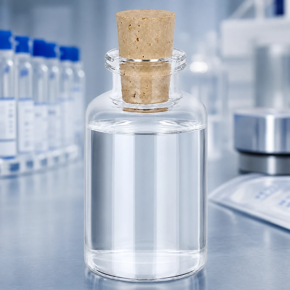 Frasco de vidro transparente 30ml com rolha 11/14mm Rundglasflasche 30ml mit passendem Naturkorken 11/14mm für Laborproben und Sammlerstücke