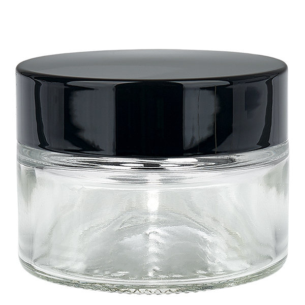 Frasco de vidro transparente de 30 ml com tampa de inserção UNiTWIST Frasco de vidro transparente de 30 ml com tampa de inserção UNiTWIST