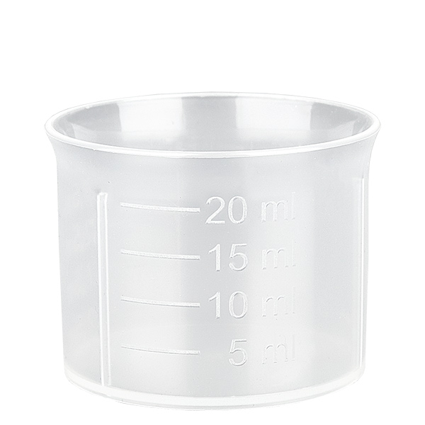 20ml Dosierbecher transparent mit Skala ApoGlas 20ml Dosierbecher transparent mit Skala ApoGlas