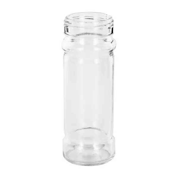 Frasco para sal/especiarias Mary 100ml, rosca 41mm vidro transparente Frasco de vidro transparente para especiarias Mary, 100 ml, com rosca de 41 mm, para sal e especiarias