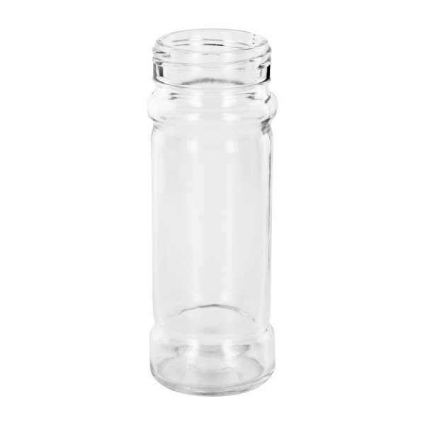 Frasco para sal/especiarias Mary 100ml, rosca 41mm vidro transparente Frasco de vidro transparente para especiarias Mary, 100 ml, com rosca de 41 mm, para sal e especiarias