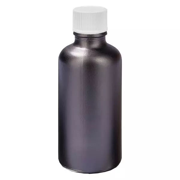 Frasco de 50ml com tampa de rosca de 11mm branca com tampa standard BlackLine UT18/50