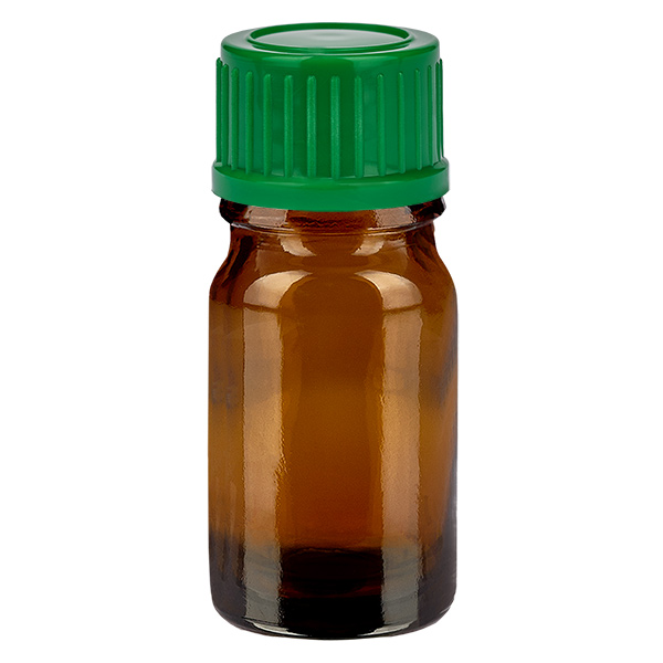 Frasco de 5ml 11mm tampa de rosca verde Standard BrownLine UT18/5