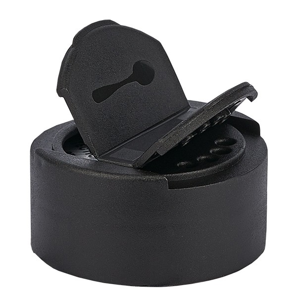 Tampa para frasco de sal/especiarias com abertura dupla, preta