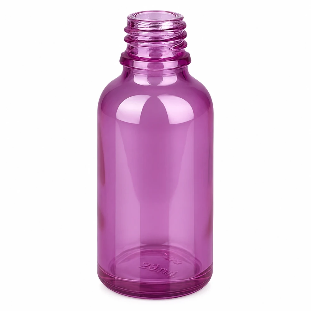 Frasco de farmácia de 30 ml PurpleLine UT18/30 UNiTWIST Frasco de 30 ml PurpleLine UT18/30 UNiTWIST para farmácia em vidro violeta com rosca