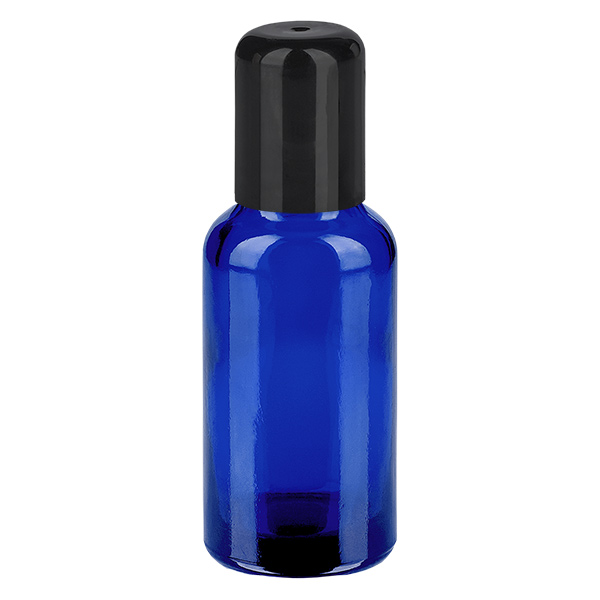 Frasco roll-on de 30ml preto com tampa standard BlueLine UT18/30