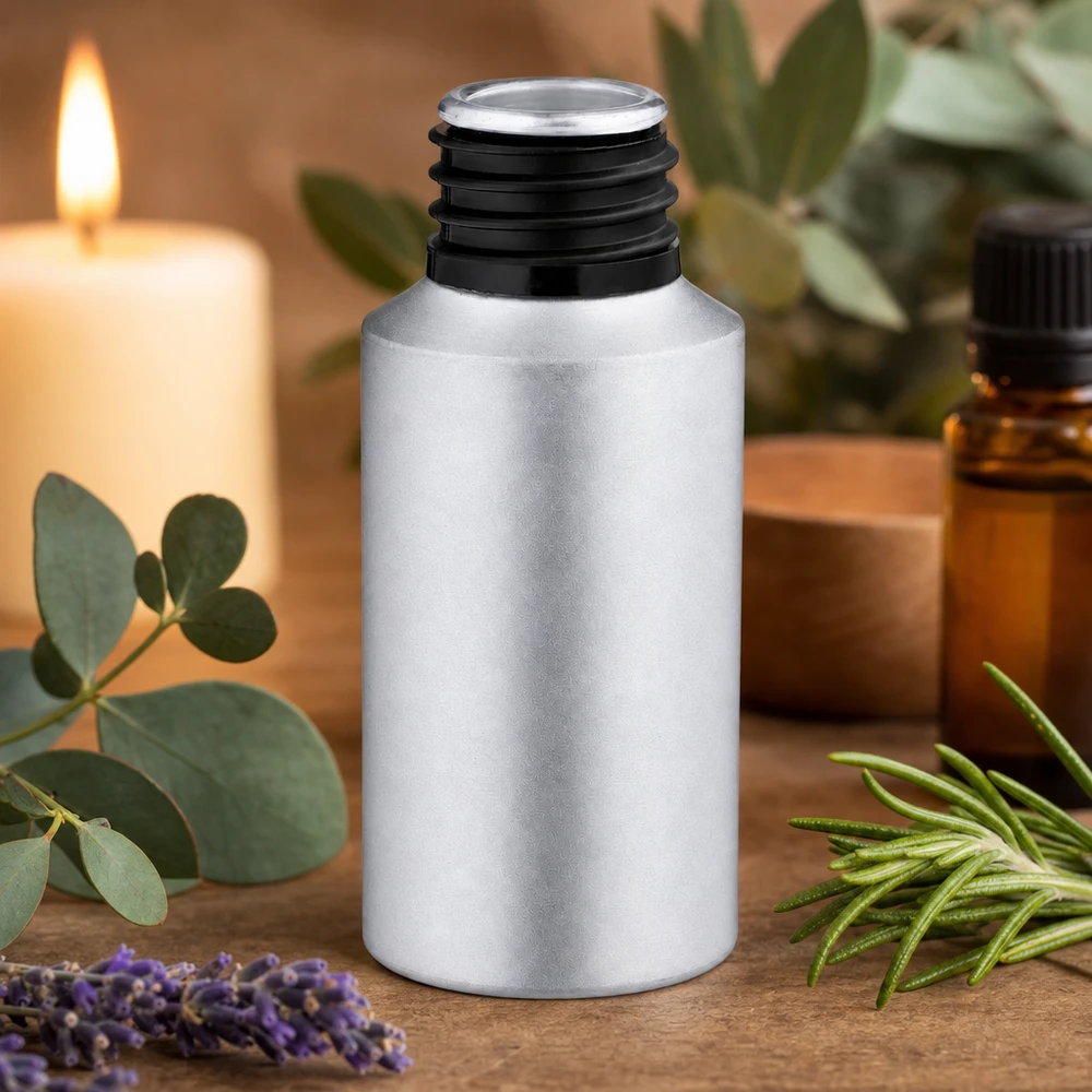 30ml gebeizte Aluflasche Frasco compacto de alumínio de 30 ml com superfície mate, ideal para cosméticos e produtos de cuidado DIY