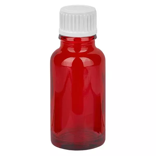 Frasco conta-gotas de 20 ml branco de 0,9 mm com fecho standard RedLine UT18/20 Frasco conta-gotas de 20 ml branco de 0,9 mm com fecho standard RedLine UT18/20