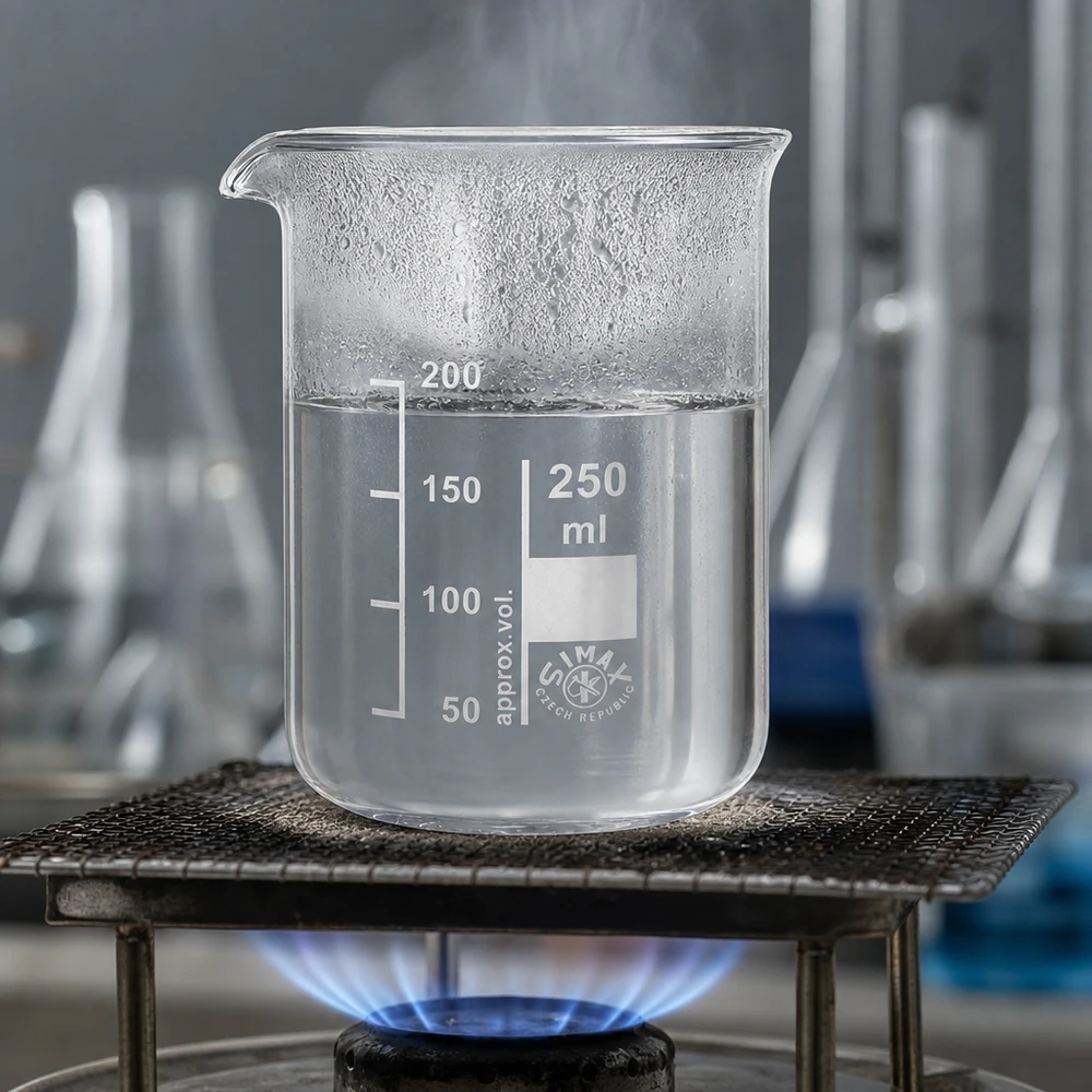Copo 250ml de vidro borossilicato, forma baixa Copo transparente de 250 ml em vidro borossilicato de forma baixa para medições e experiências precisas