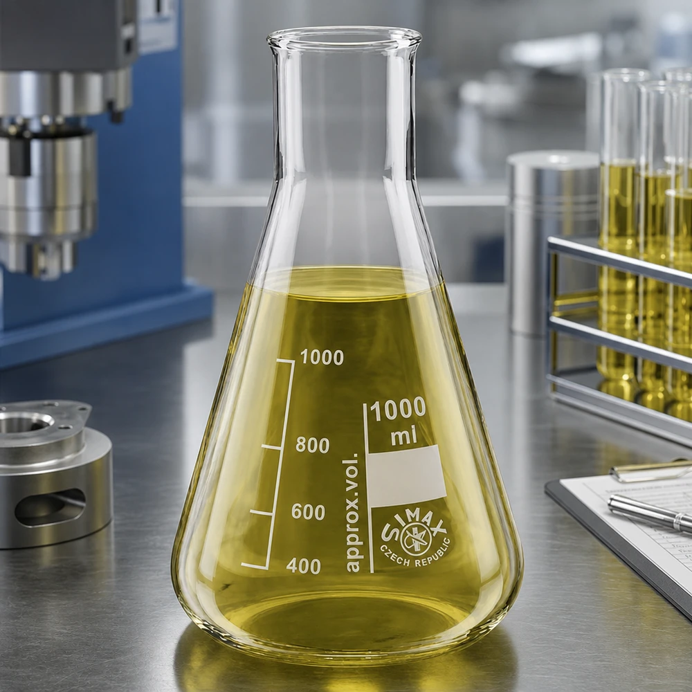 Frasco Erlenmeyer 300ml com gargalo largo Frasco Erlenmeyer de 300 ml com gargalo largo e forma cónica para uma mistura óptima de líquidos